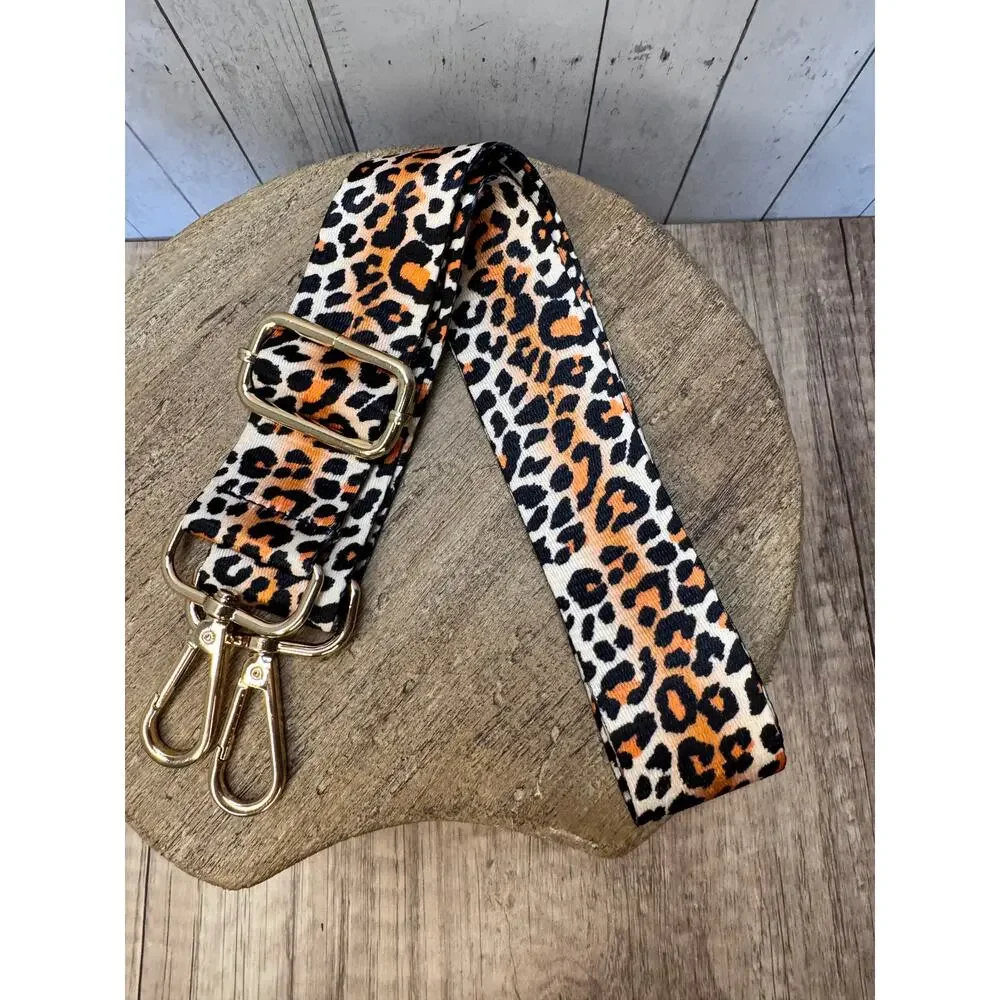 Cute Animal Print Purse Strap Wide Bag Strap Boho Crossbody Purse Strap